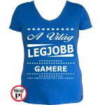 ajándék gamer póló női kék