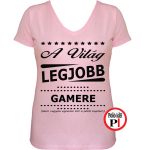 ajándék gamer póló női pink