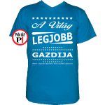 ajándék gazdi kutyás póló vkék