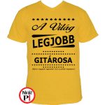 ajándék gitáros póló citrom