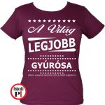 ajándék gyúrós póló női burgundi
