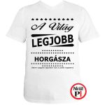 ajándék horgász póló fehér