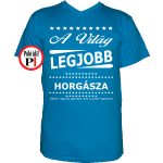 ajándék horgász póló vkék