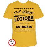 ajándék katona póló citrom