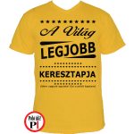 ajándék keresztapa póló citrom