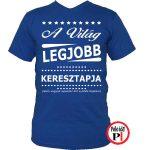 ajándék keresztapa póló kék