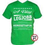 ajándék keresztapa póló zöld
