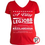 ajándék kézilabda póló női piros