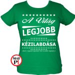ajándék kézilabda póló női zöld