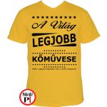 ajándék kőműves póló citrom