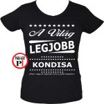 ajándék kondis póló női fekete