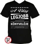 Ajándék könyvelő póló fekete