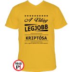 Ajándék kriptós póló citrom