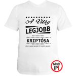 Ajándék kriptós póló fehér