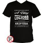 Ajándék kriptós póló fekete