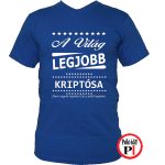 Ajándék kriptós póló kék