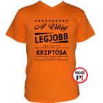 Ajándék kriptós póló narancs