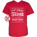Ajándék kriptós póló piros
