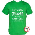 Ajándék kriptós póló zöld