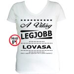 ajándék lovas póló női fehér
