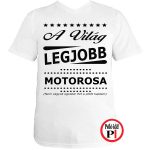 ajándék motoros póló fehér