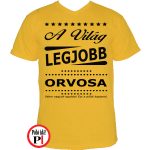ajándék orvos póló citrom