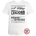 ajándék póker póló fehér