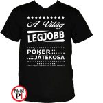 ajándék póker póló fekete