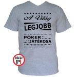 ajándék póker póló szürke