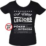 ajándék póker póló női fekete