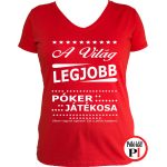ajándék póker póló női piros