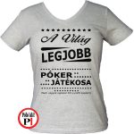 ajándék póker póló női szürke