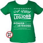 ajándék póker póló női zöld