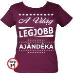 ajándék póló női burgundi
