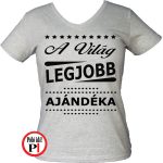 ajándék póló női szürke