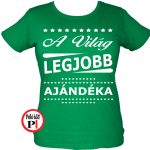 ajándék póló női zöld