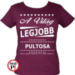 ajándék pultosa póló női burgundi