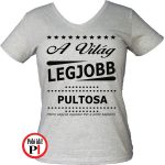 ajándék pultosa póló női szürke