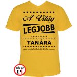 ajándék tanár póló citrom