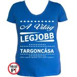 ajándék targoncás póló női kék