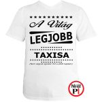 ajándék taxi póló fehér