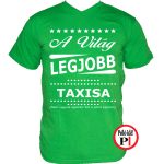 ajándék taxi póló zöld