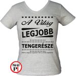 ajándék tengerész póló női szürke