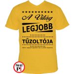 ajándék tűzoltó póló citrom