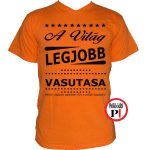ajándék vasutas póló narancs