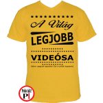 ajándék videós póló citrom