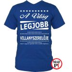 ajándék villanyszereló póló kék