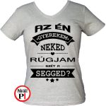 anya póló az én gyerekem szürke