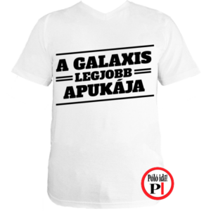 apa póló galaxis legjobb apukája fehér