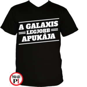apa póló galaxis legjobb apukája fekete